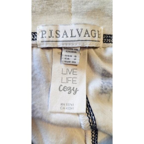 PJ Salvage Aprés Ski Print Pajama Set Long Sleeve Top & Bottoms Womens Sz S - Picture 5 of 10
